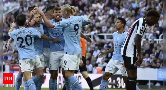 Klasemen Newcastle vs Manchester City terbaru